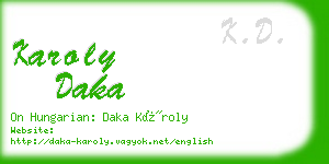 karoly daka business card